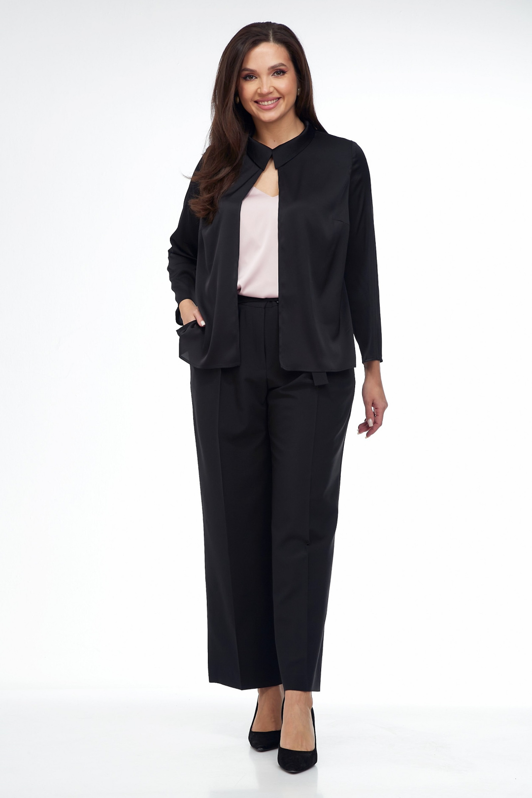 Блузка ТАККА Плюс 25-261 черный - фото 1