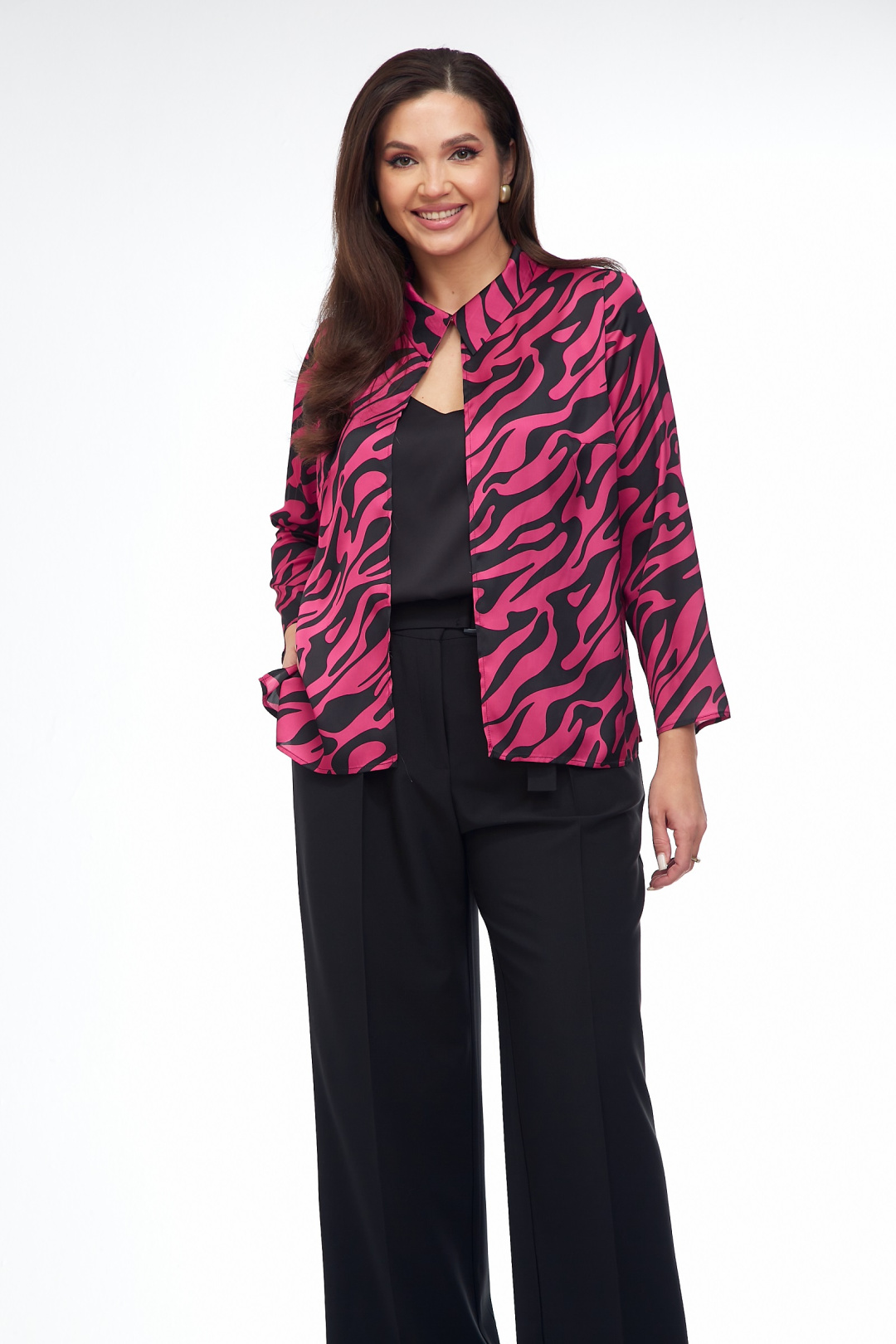 Блузка ТАККА Плюс 25-261 фуксия - фото 1