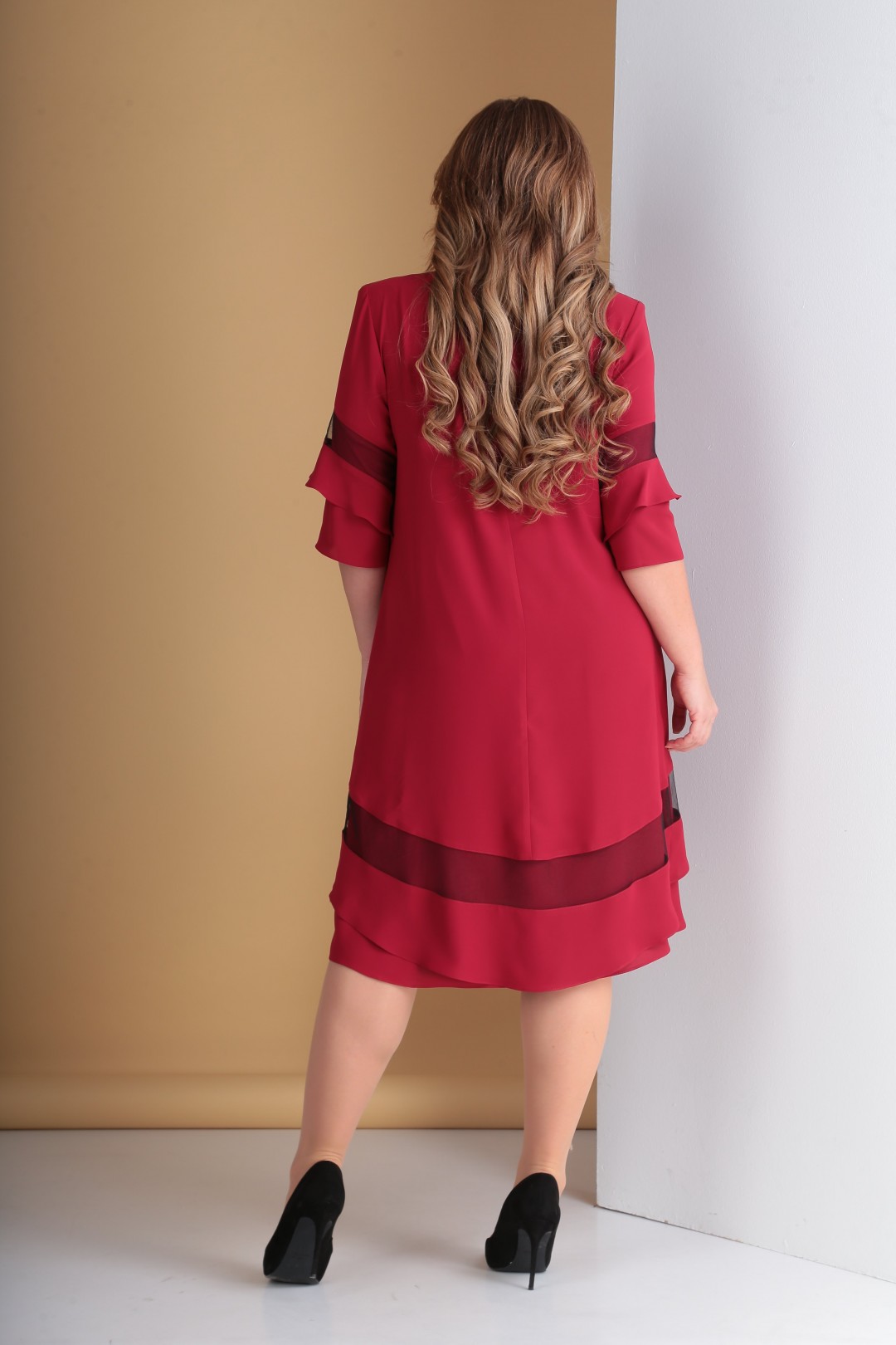 Платье Тэнси 279 вишня - фото 2