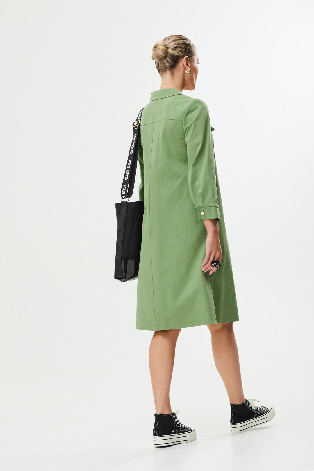 Платье Твой Имидж 1561 олива - фото 4