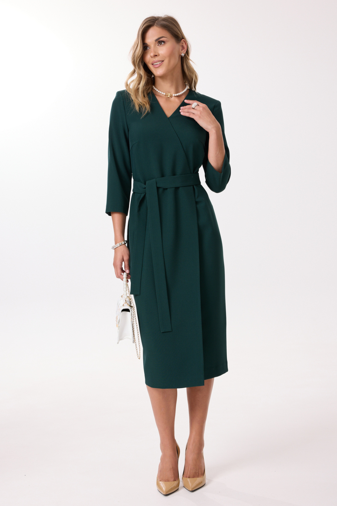 Платье Твой Имидж 1988 бутылочная зелень - фото 1