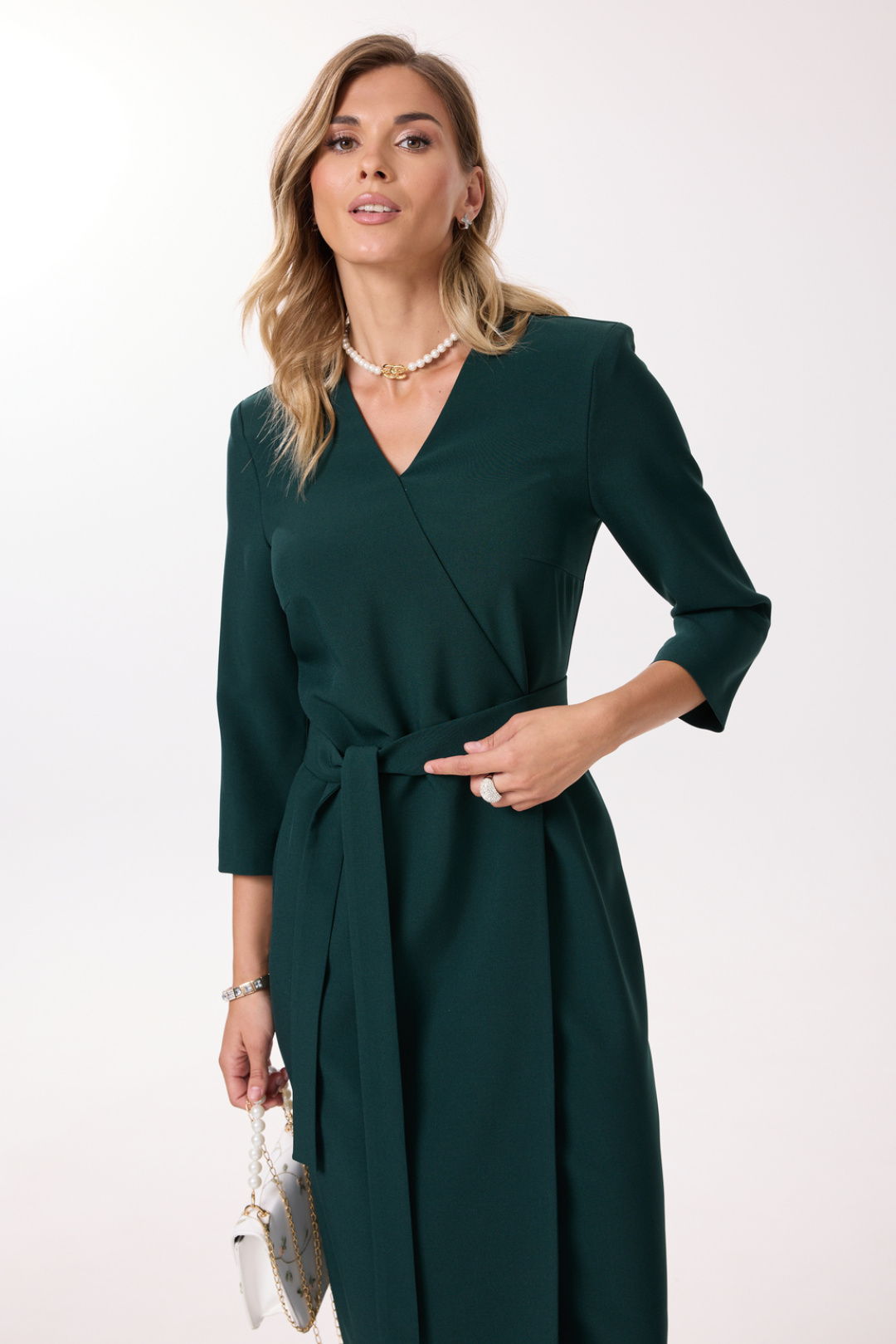 Платье Твой Имидж 1988 бутылочная зелень - фото 5