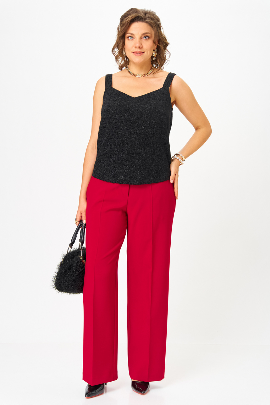 Брюки Твой Имидж 2210 красный - фото 4