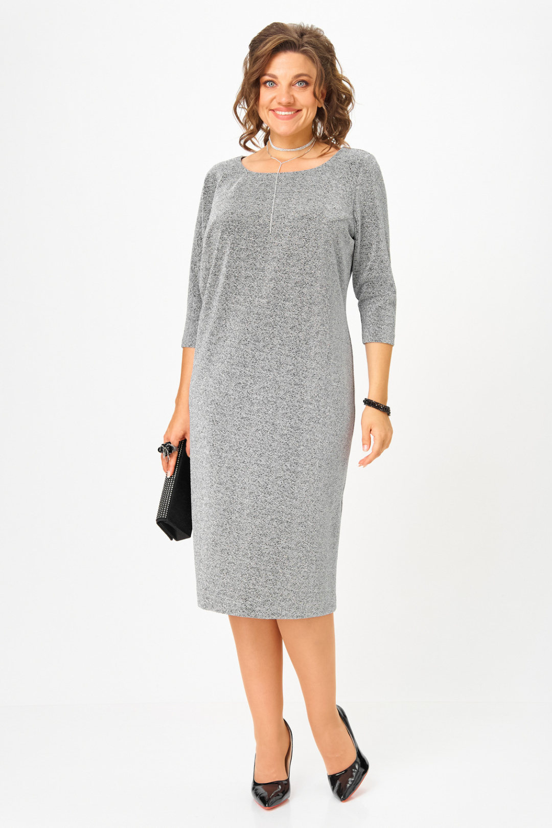 Платье Твой Имидж 2294 серебро - фото 5