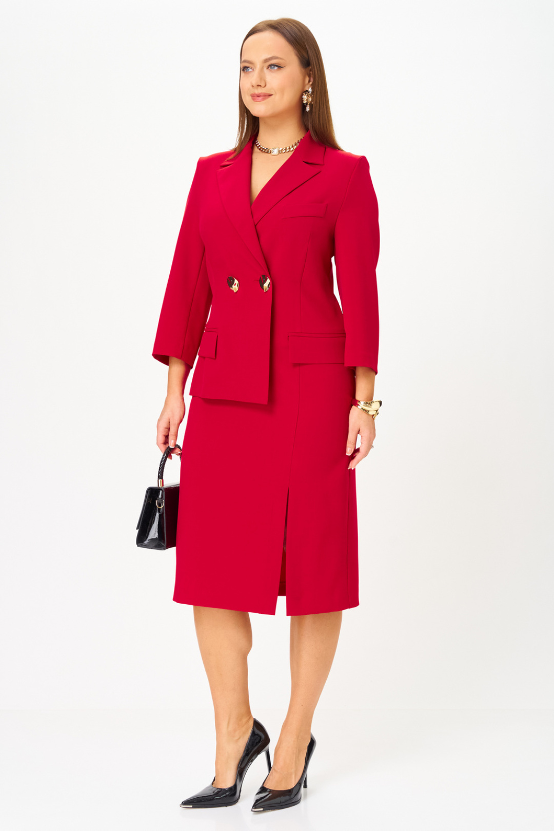 Платье Твой Имидж 2305 красный - фото 4