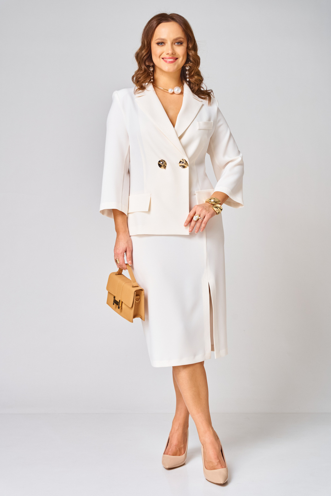 Платье Твой Имидж 2318 молочный - фото 4