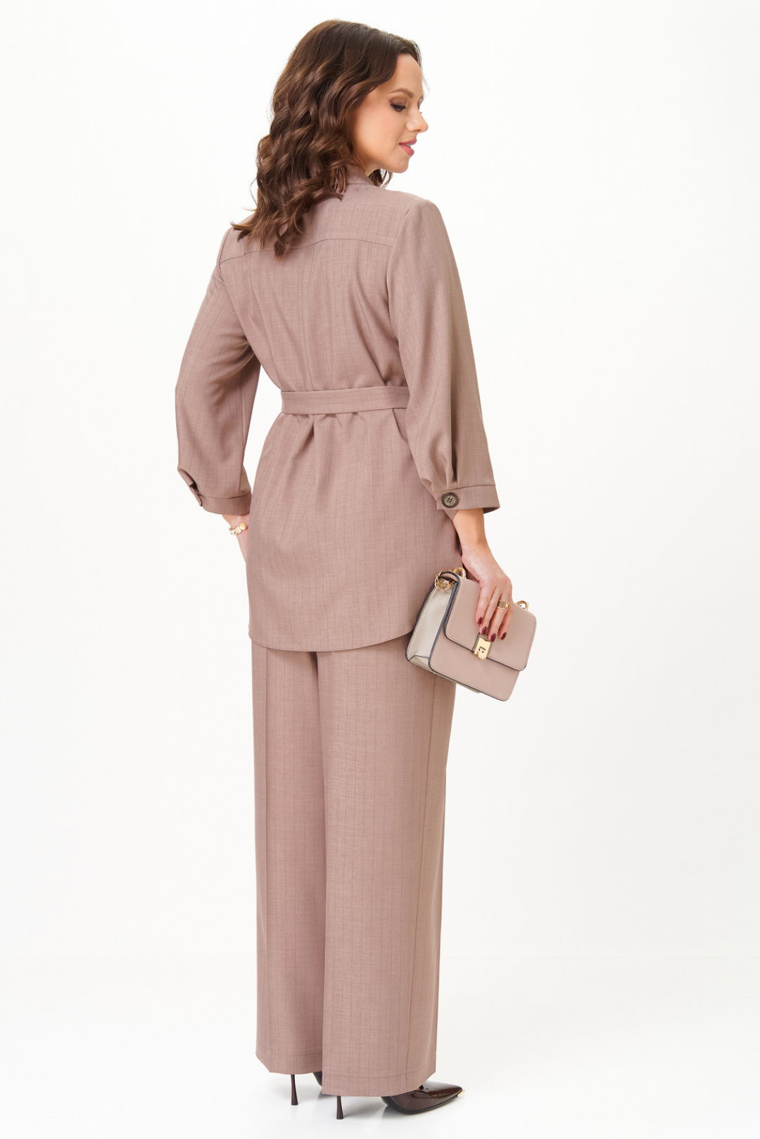 Костюм Твой Имидж 2329 кофейный в полоску - фото 2