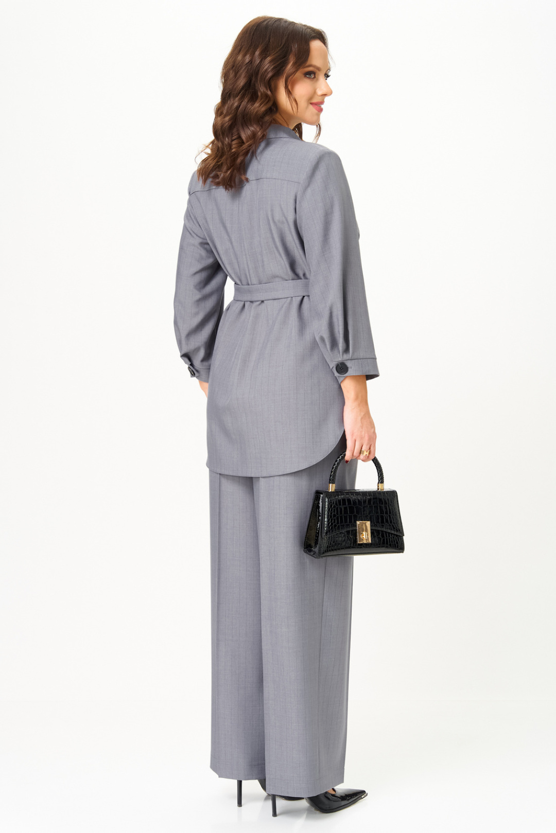 Костюм Твой Имидж 2331 серый в полоску - фото 2