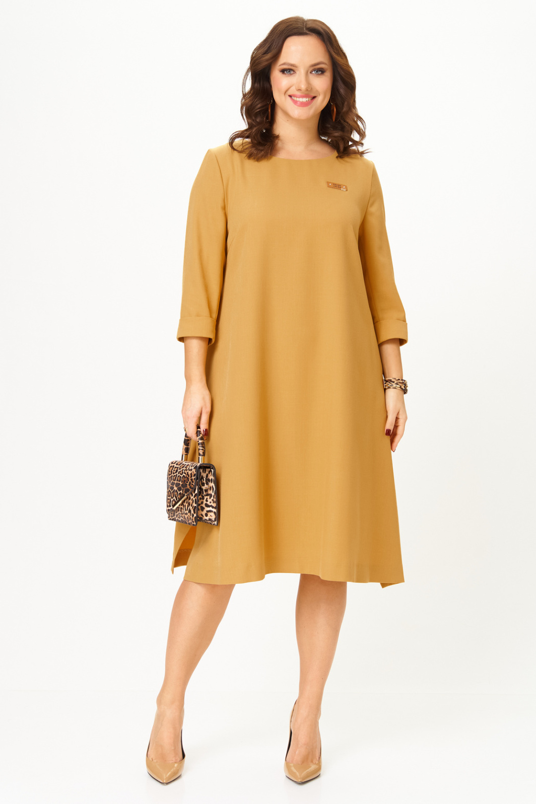 Платье Твой Имидж 2334 горчица - фото 3