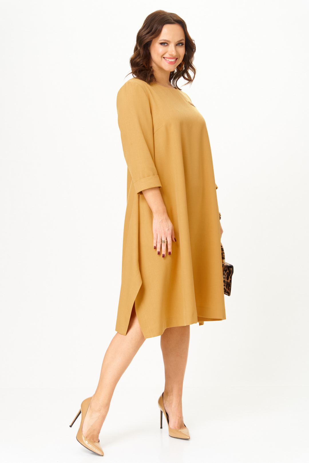 Платье Твой Имидж 2334 горчица - фото 4
