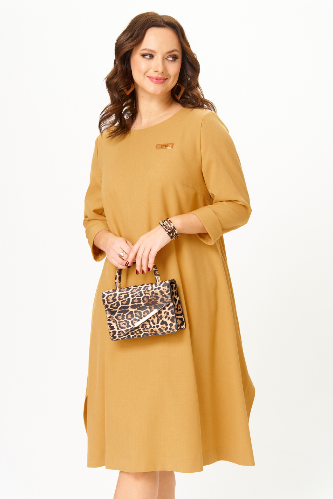 Платье Твой Имидж 2334 горчица - фото 5