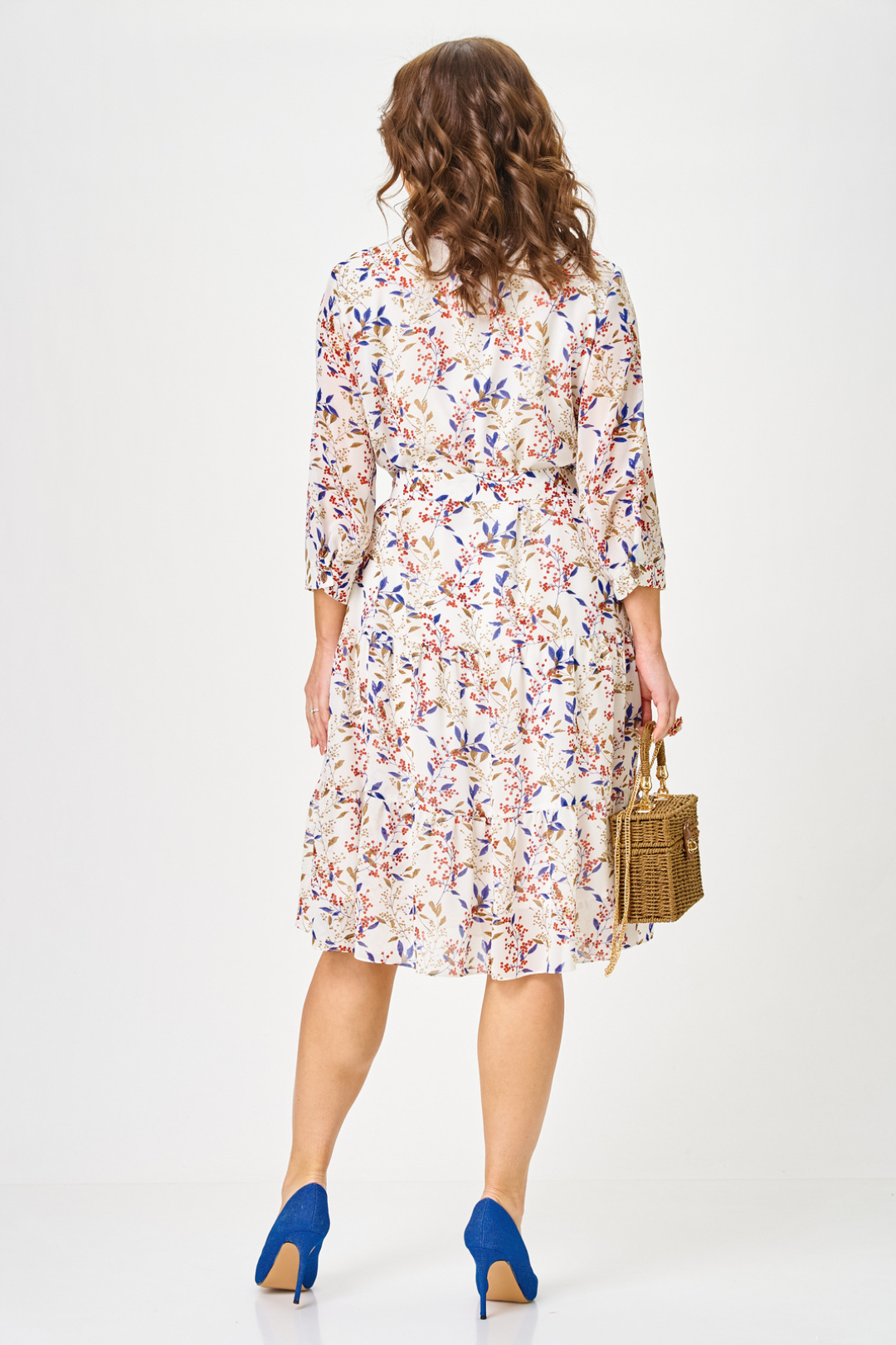 Платье Твой Имидж 2340 молочный с принтом - фото 2