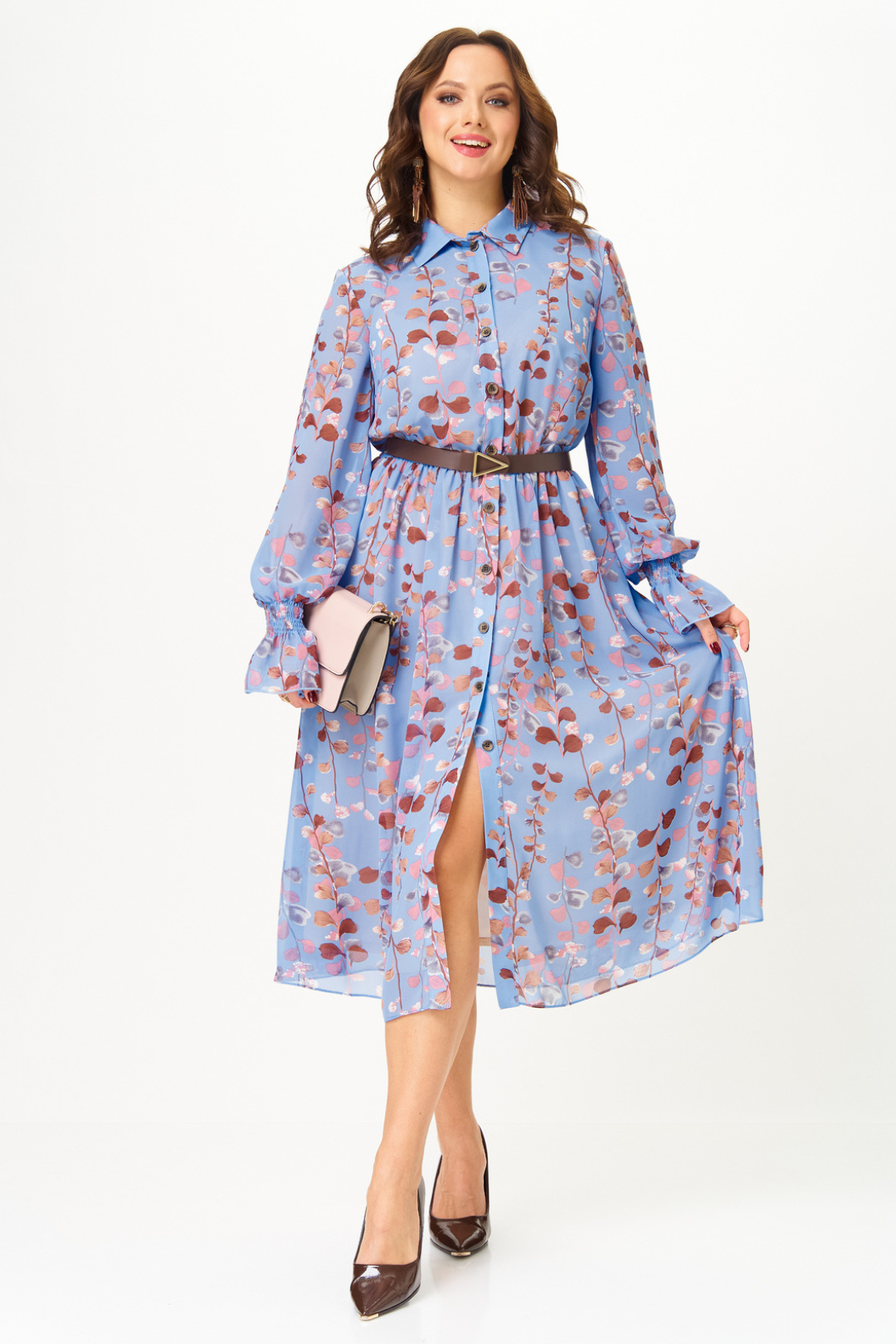 Платье Твой Имидж 2344 небесно-голубой - фото 4