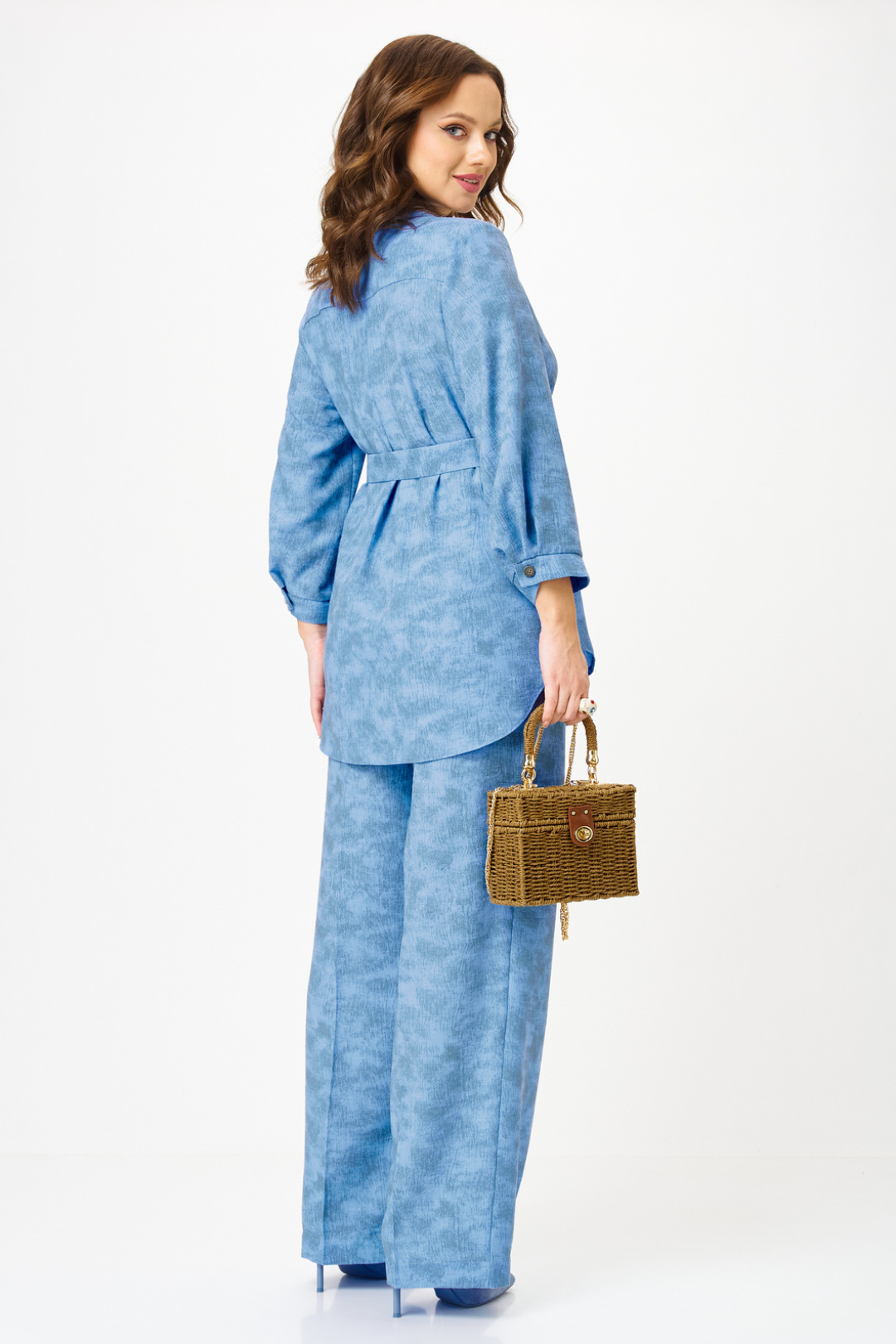 Костюм Твой Имидж 2350 голубой с принтом - фото 2