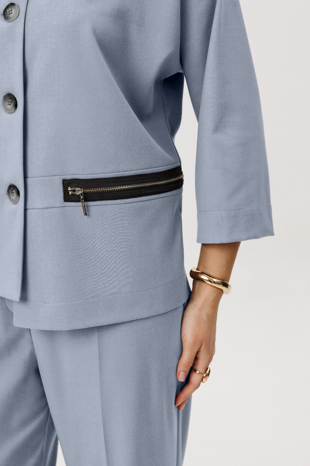 Костюм Верита 2440 серо-голубой - фото 3