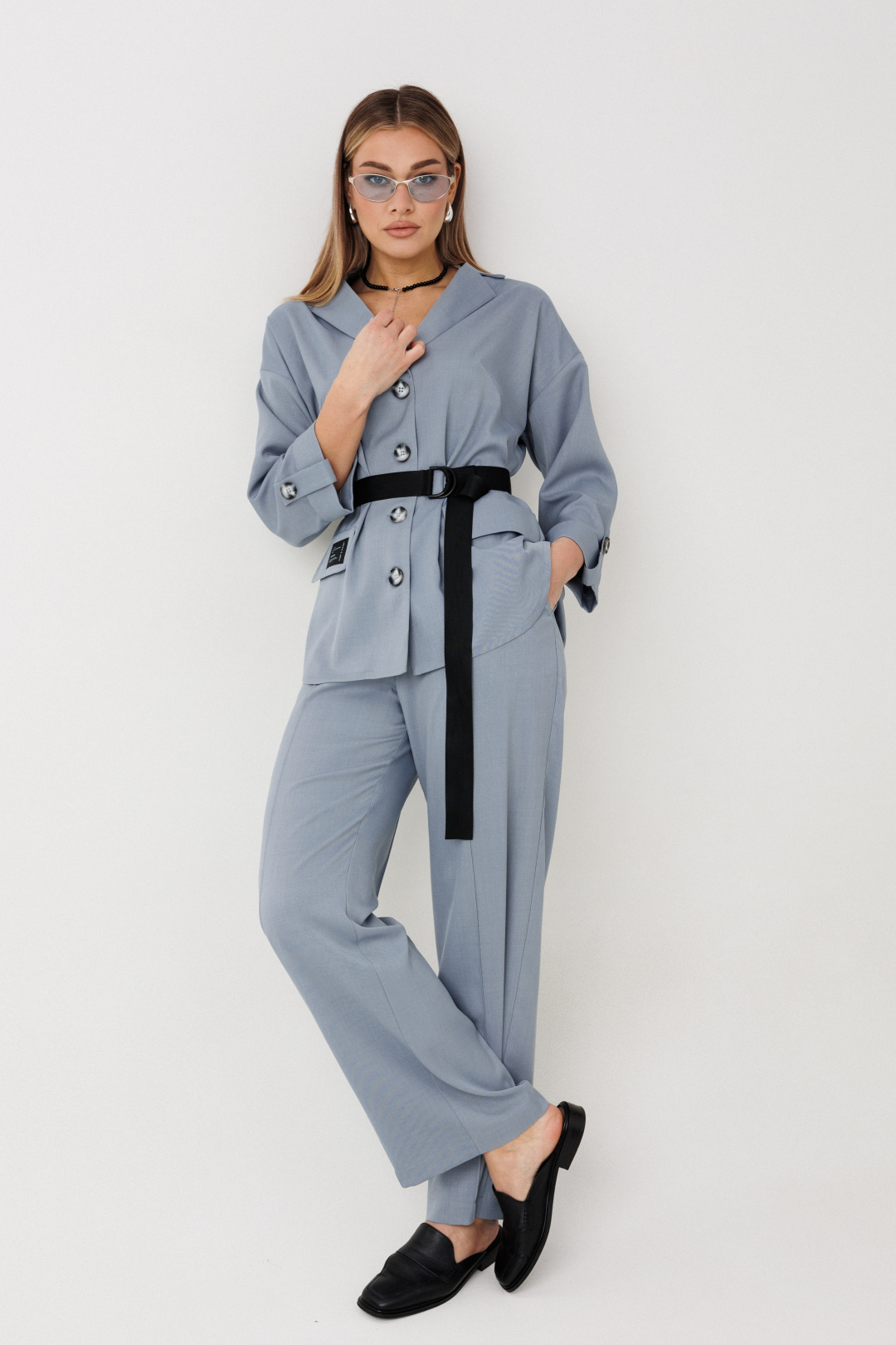 Костюм Верита 2443 серо-голубой