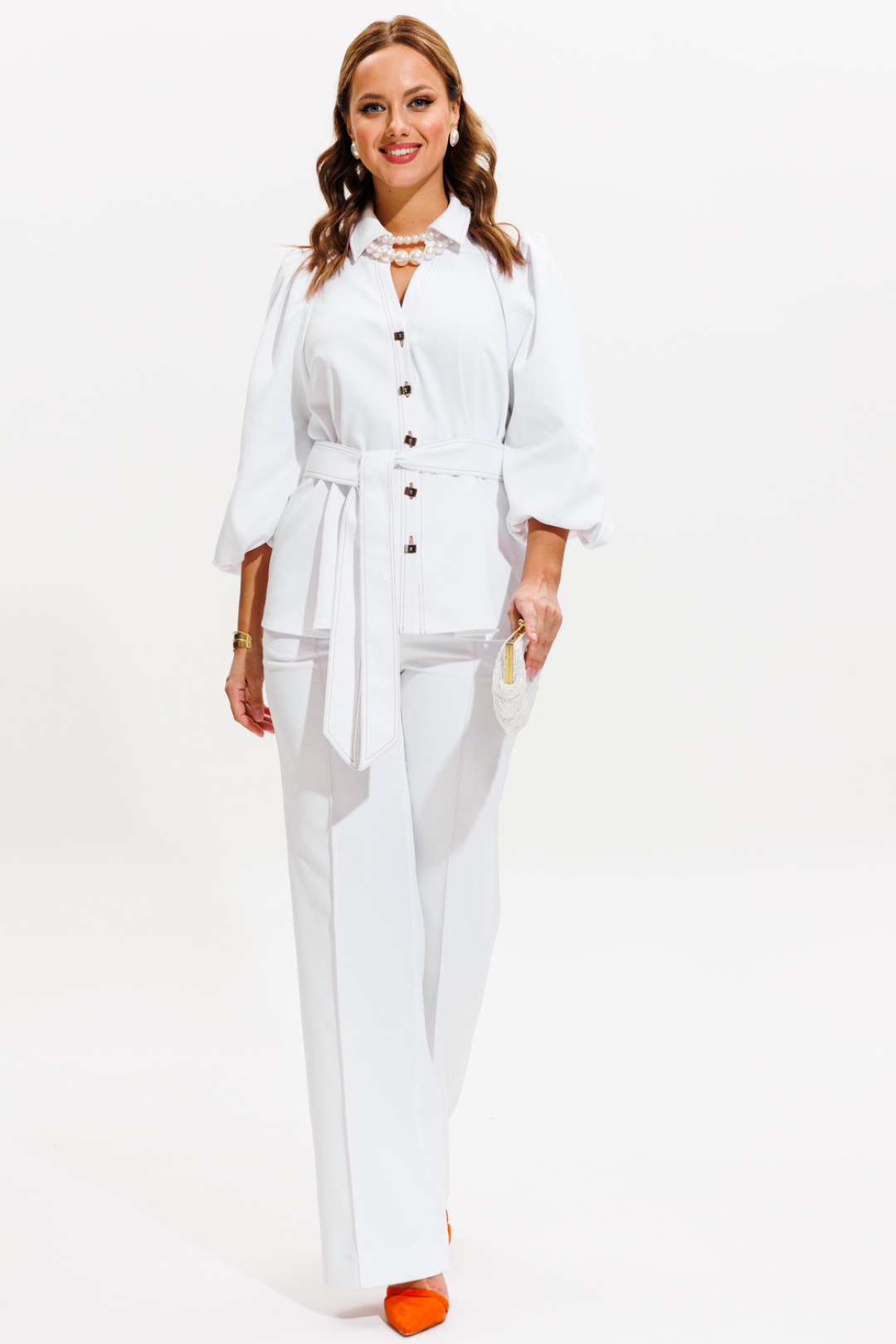 Костюм Vi oro 1059 белый - фото 2