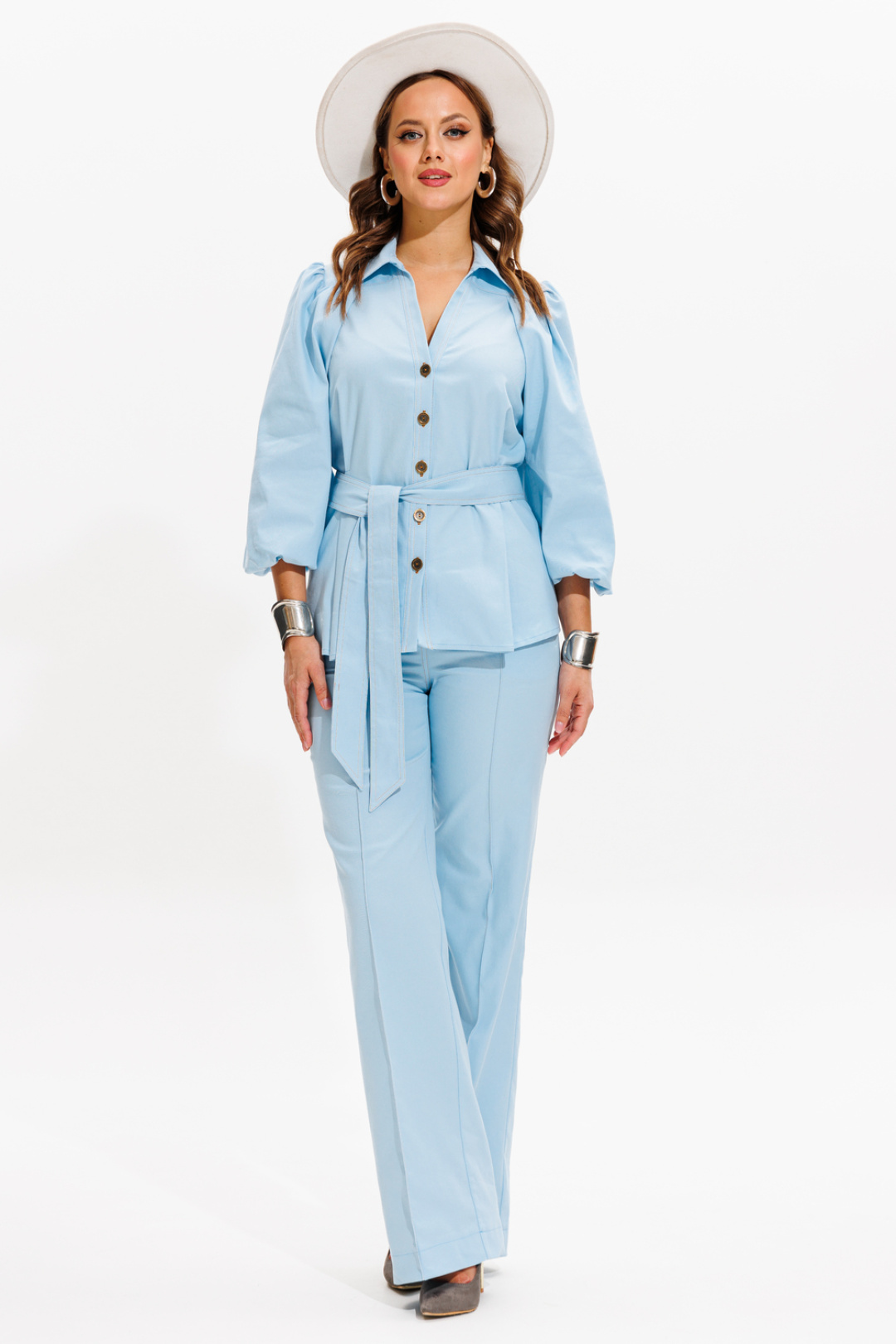 Костюм Vi oro 1059 голубой - фото 1