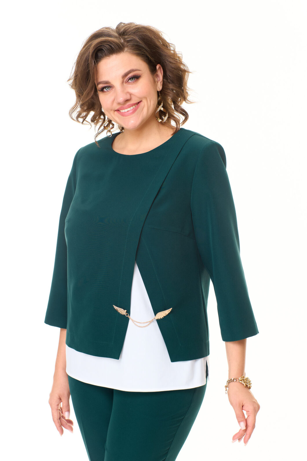 Костюм Vi oro 1148 изумрудный - фото 5