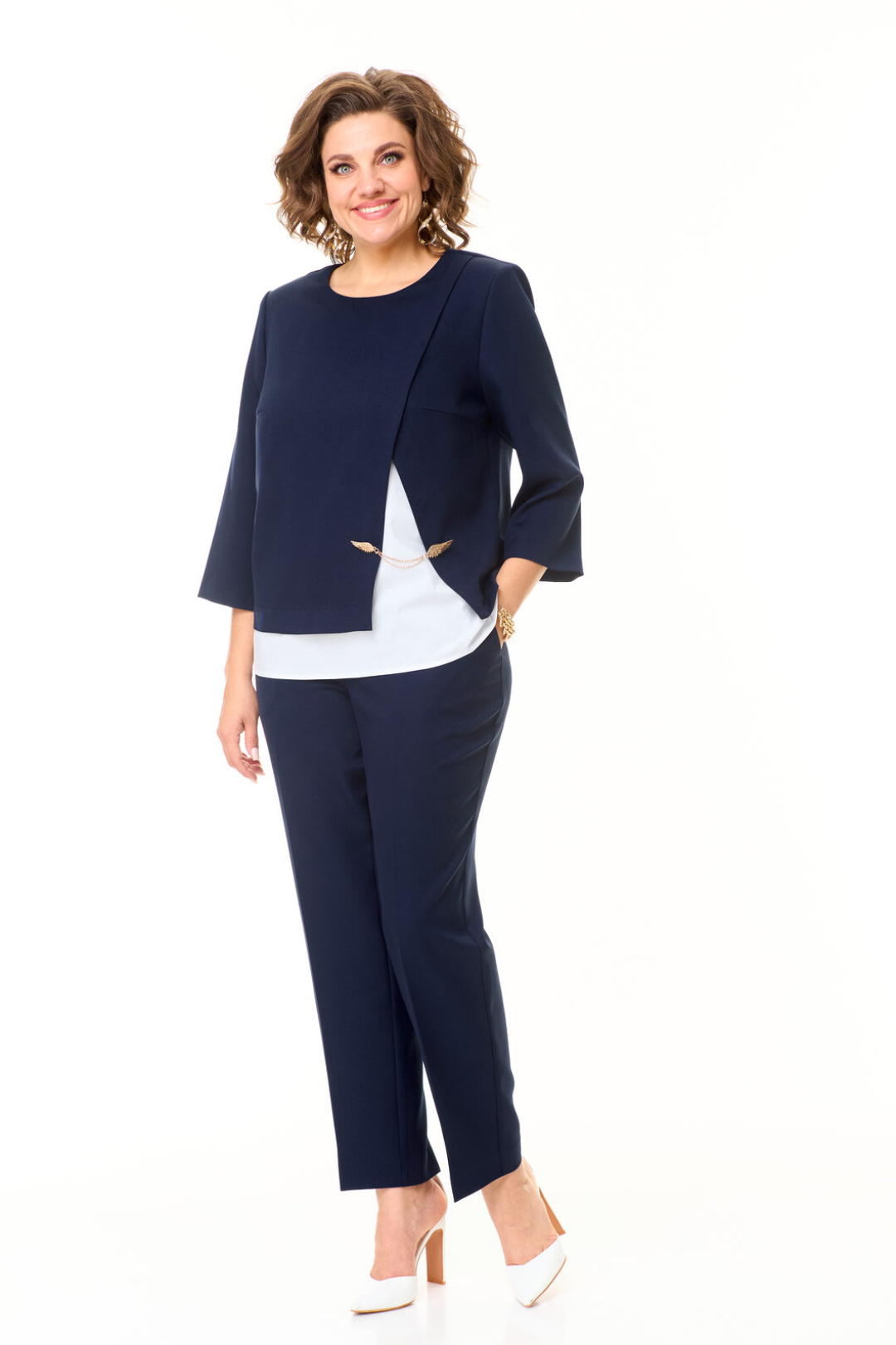 Костюм Vi oro 1148 синий - фото 5