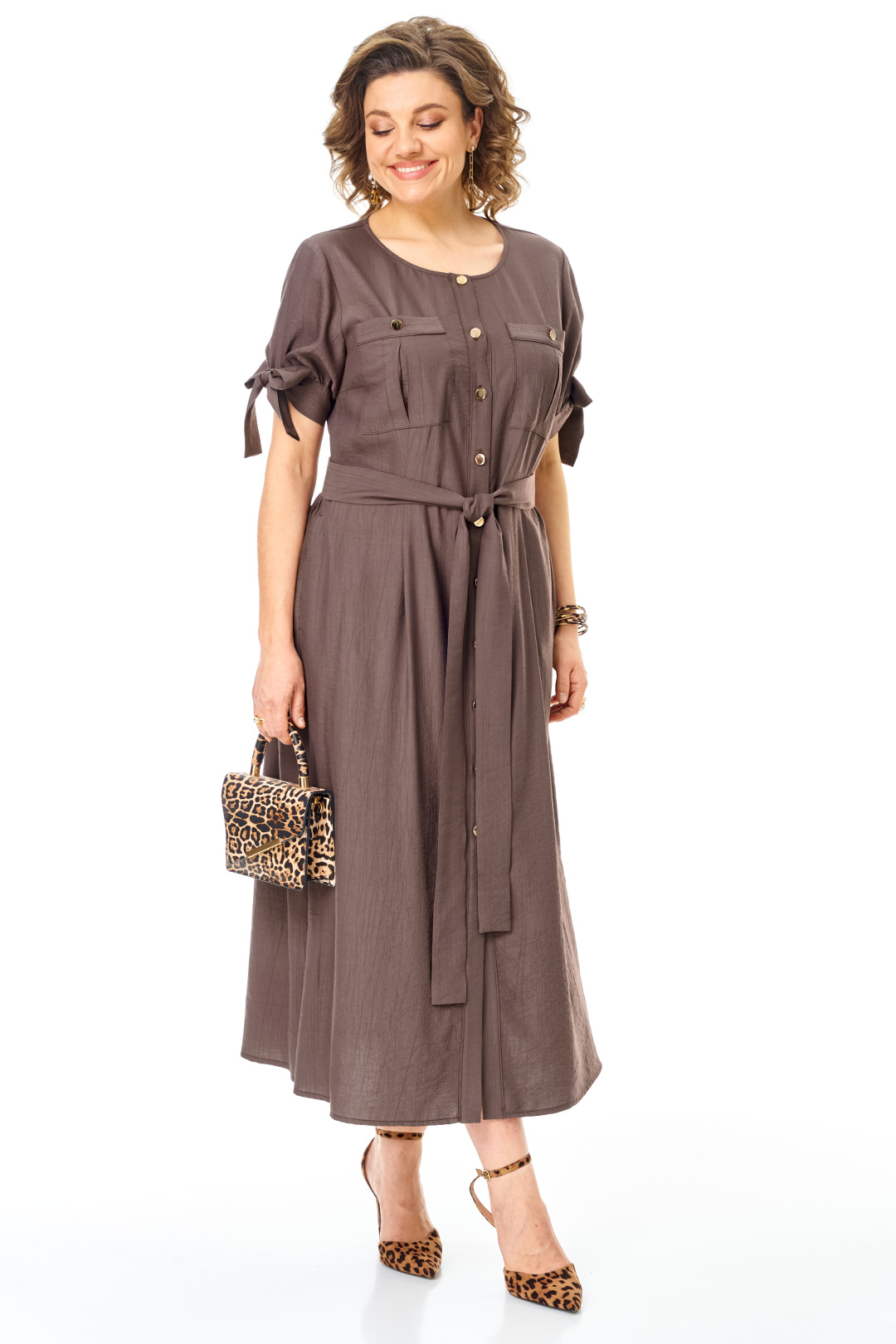 Платье Vi oro 1180 шоколад - фото 4