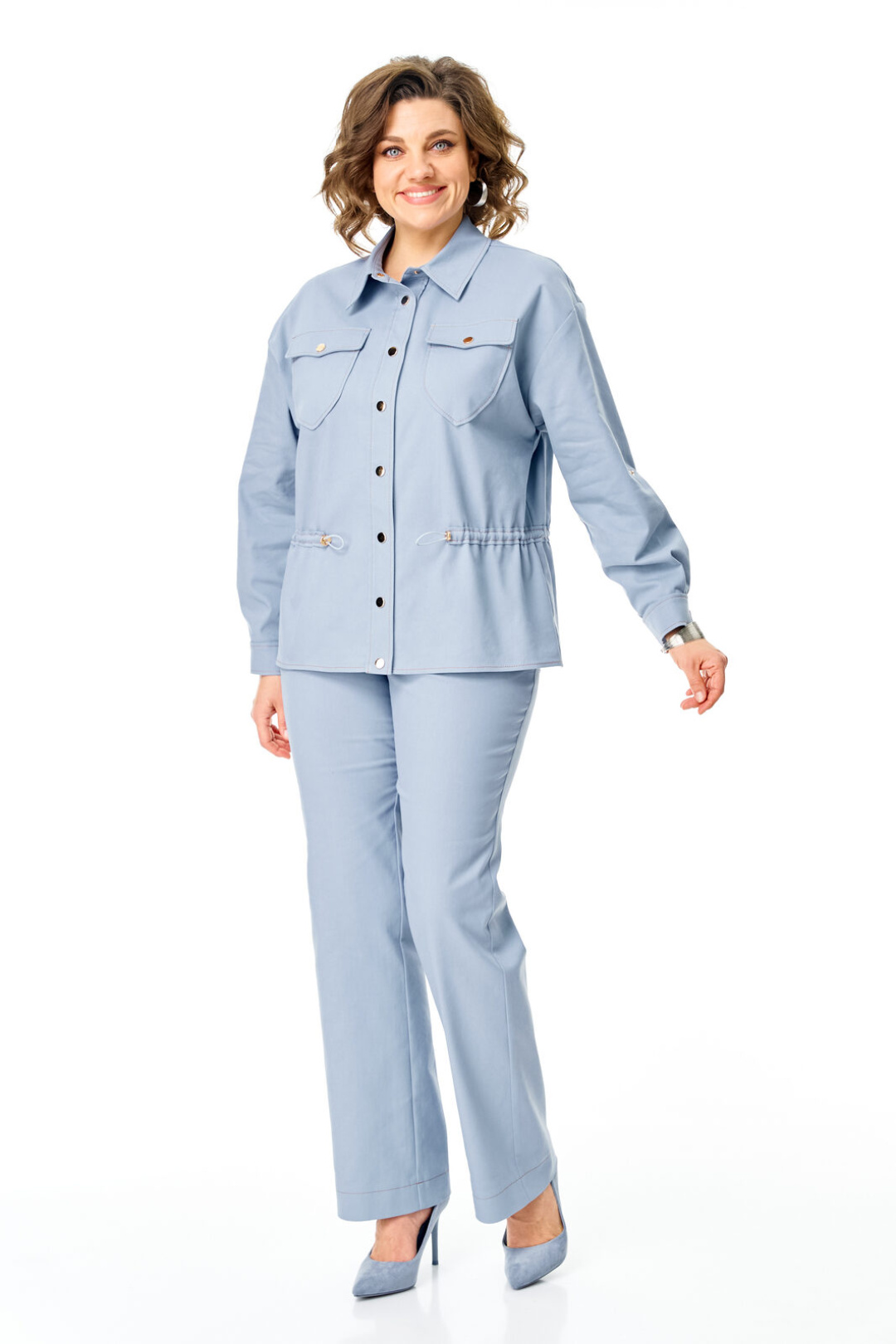 Костюм Vi oro 1202 голубой дым - фото 2