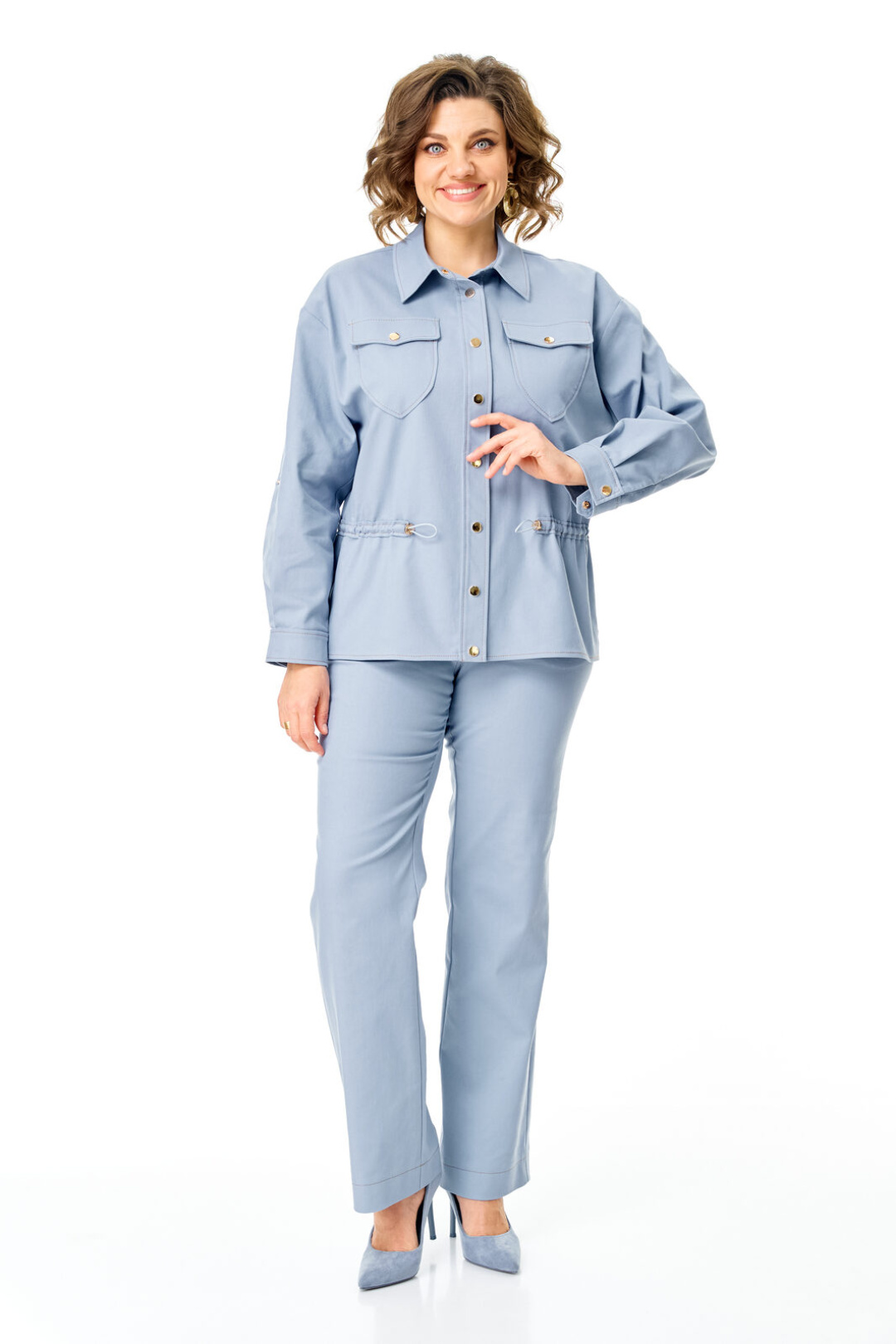 Костюм Vi oro 1202 голубой дым - фото 4