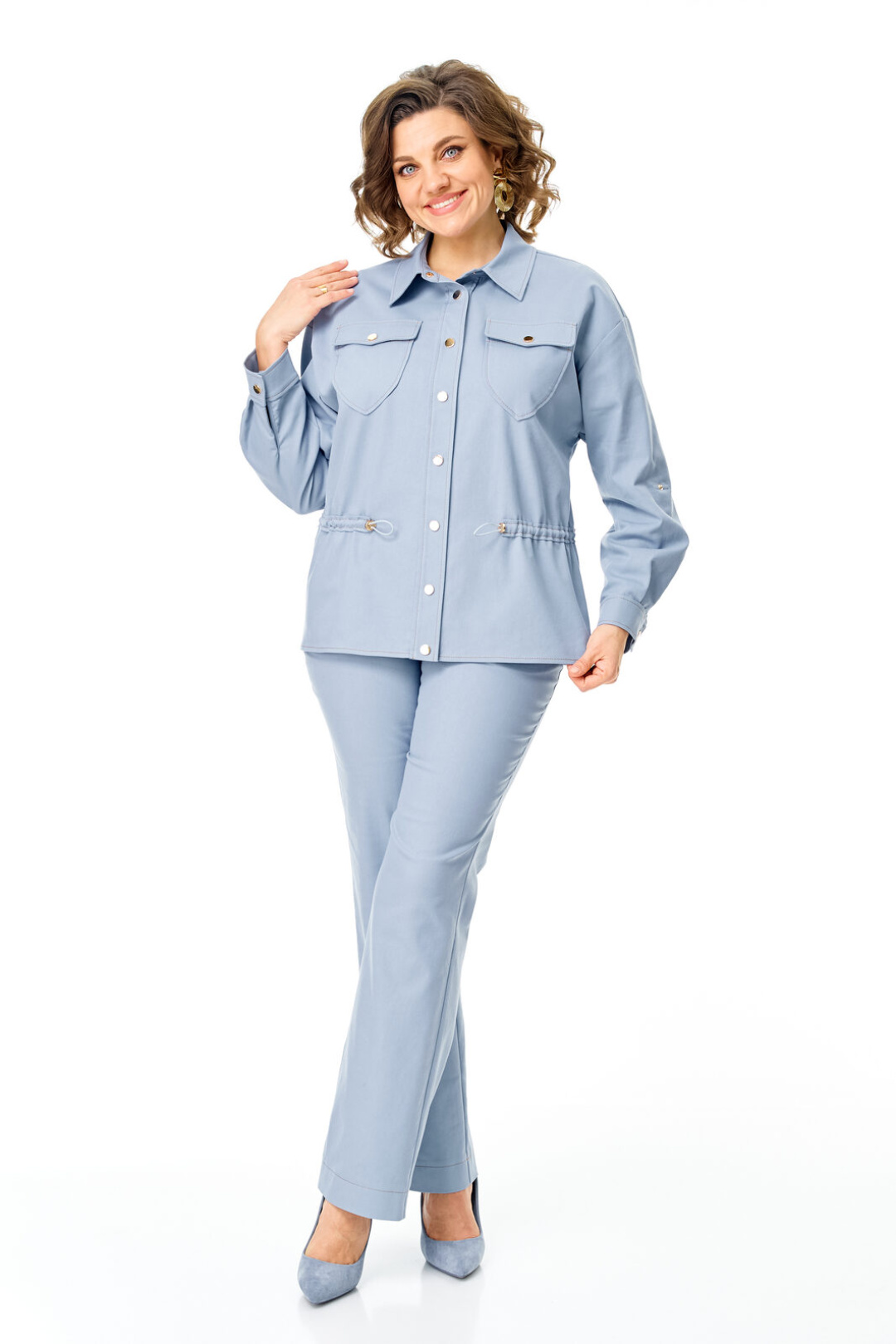 Костюм Vi oro 1202 голубой дым - фото 5