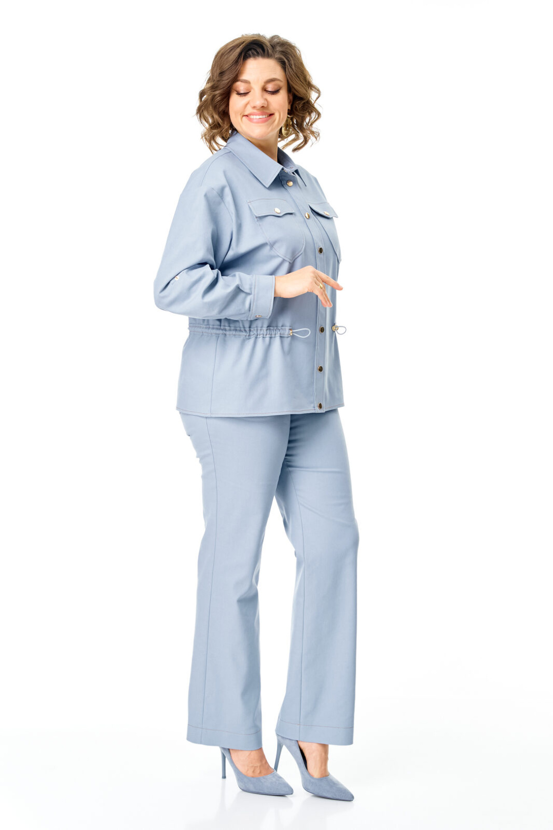 Костюм Vi oro 1202 голубой дым - фото 6