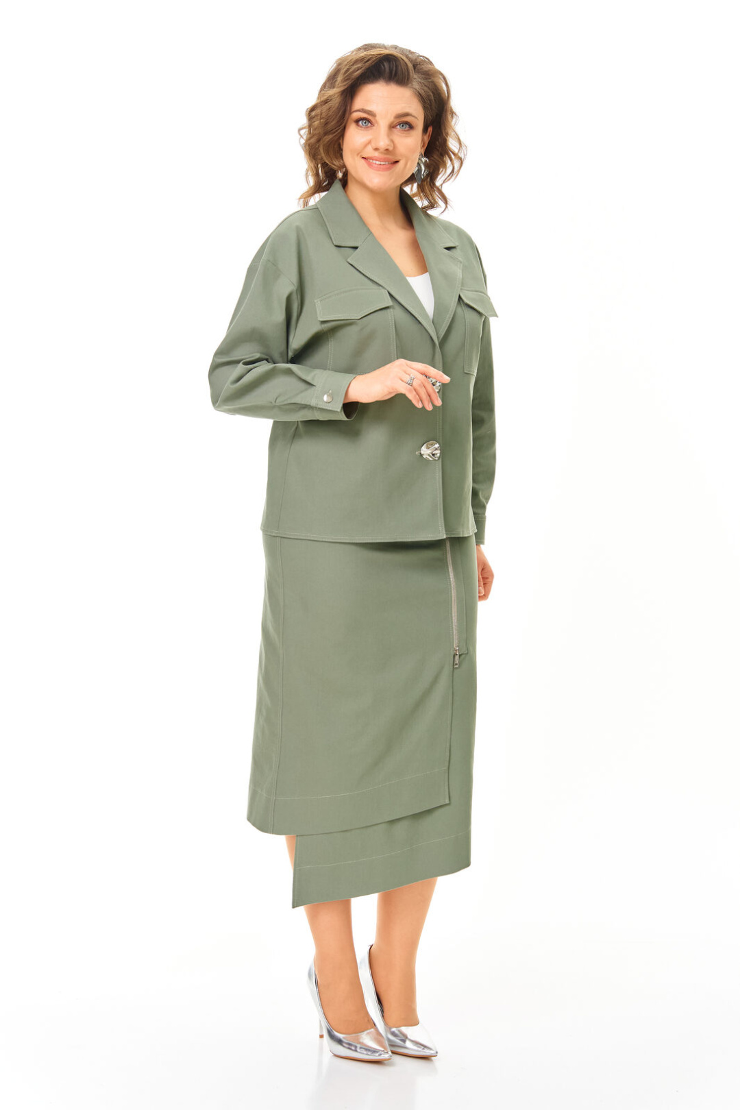 Костюм Vi oro 1245 оливка - фото 3