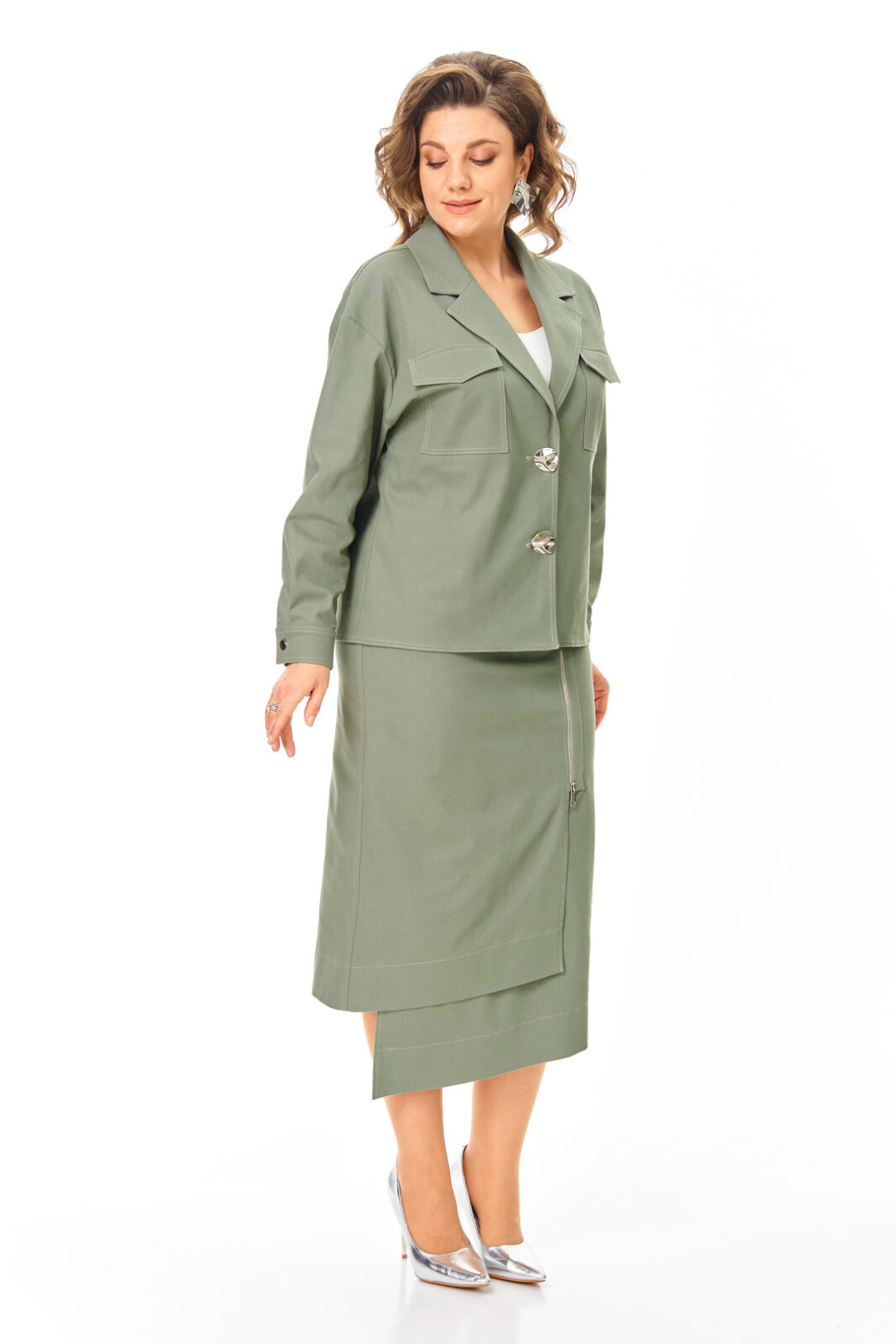 Костюм Vi oro 1245 оливка - фото 4