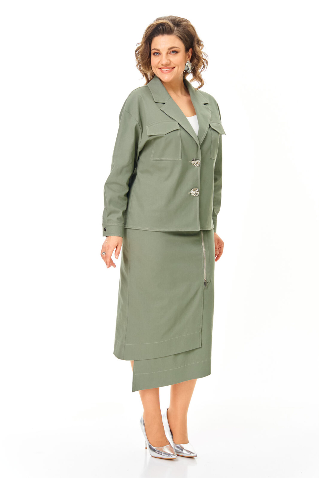 Костюм Vi oro 1245 оливка - фото 5