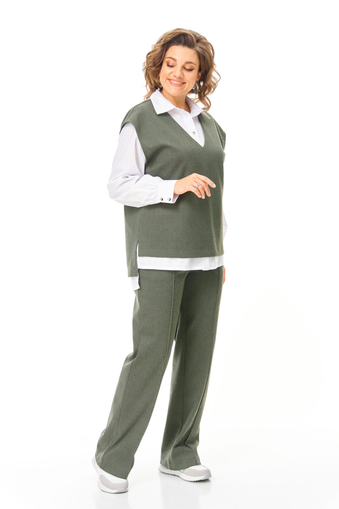 Костюм Vi oro 1246 оливка - фото 4