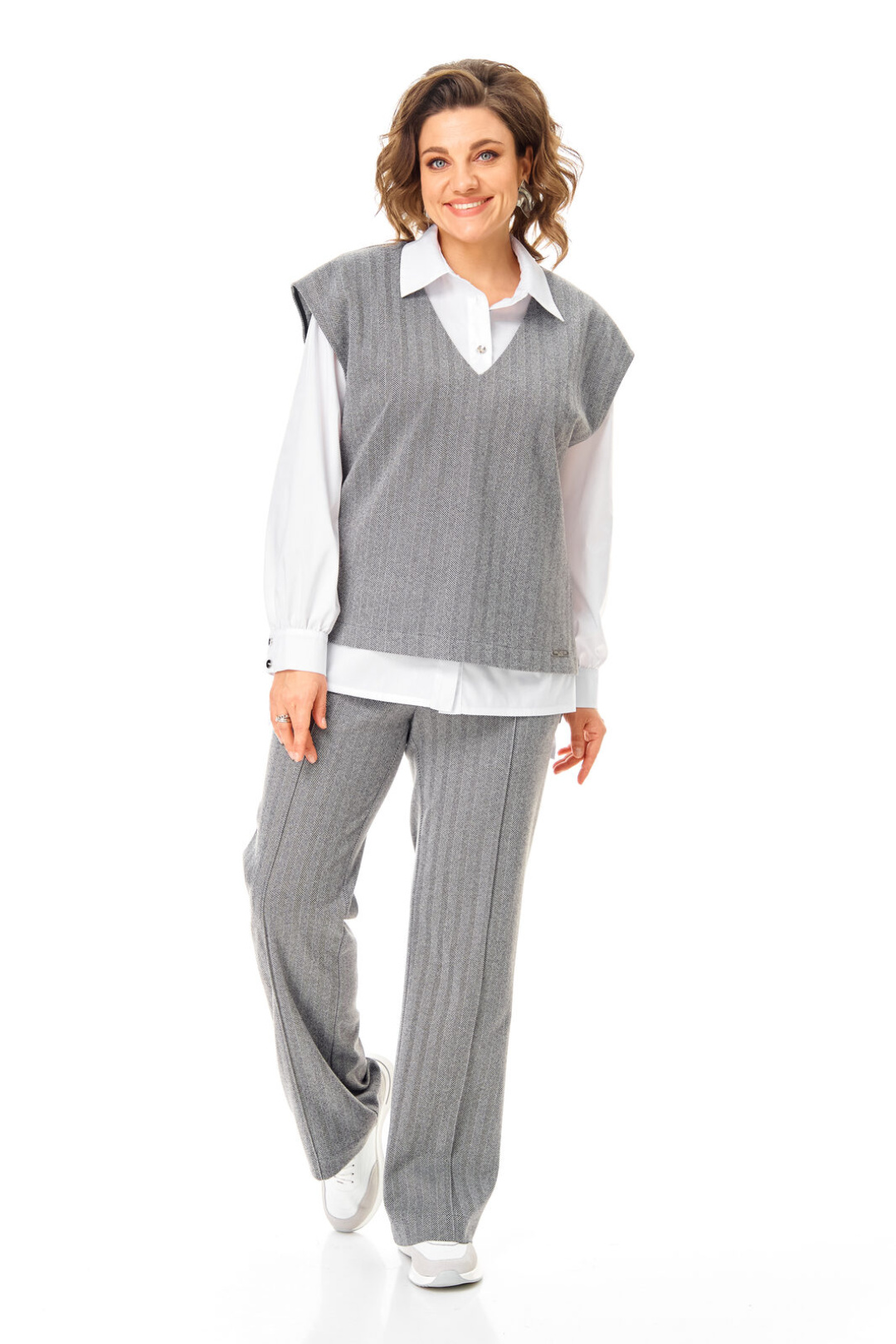 Костюм Vi oro 1246 серый - фото 3