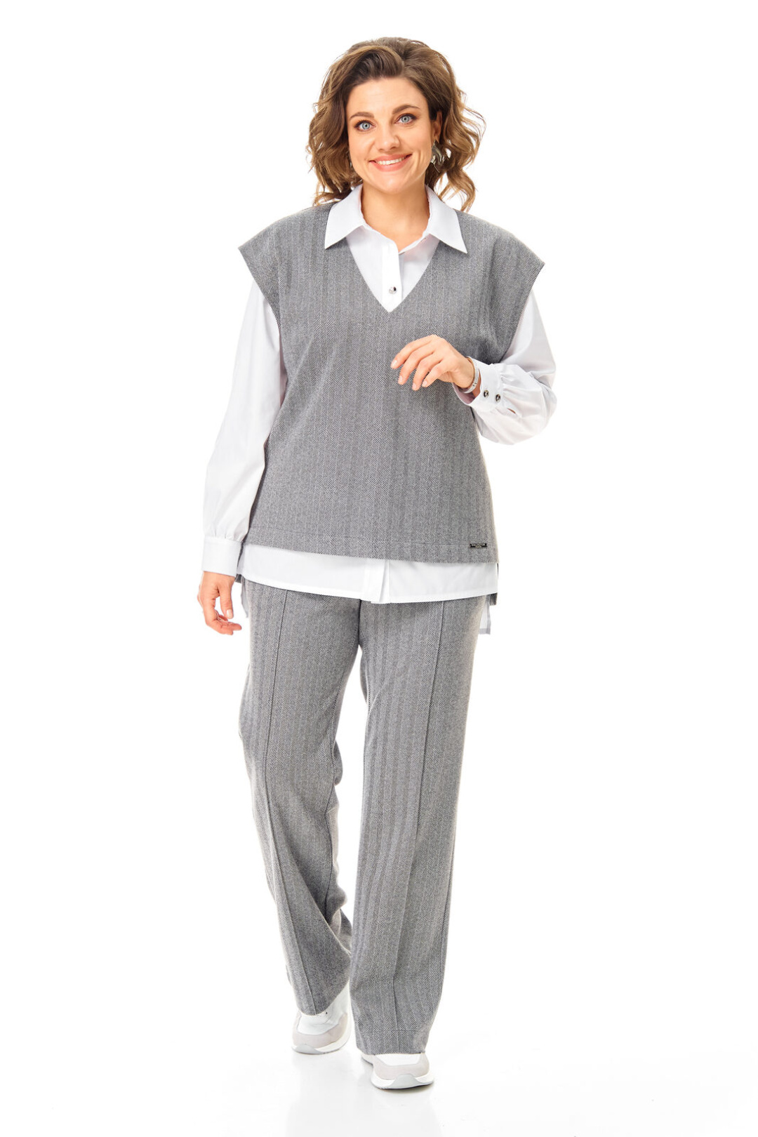 Костюм Vi oro 1246 серый - фото 5