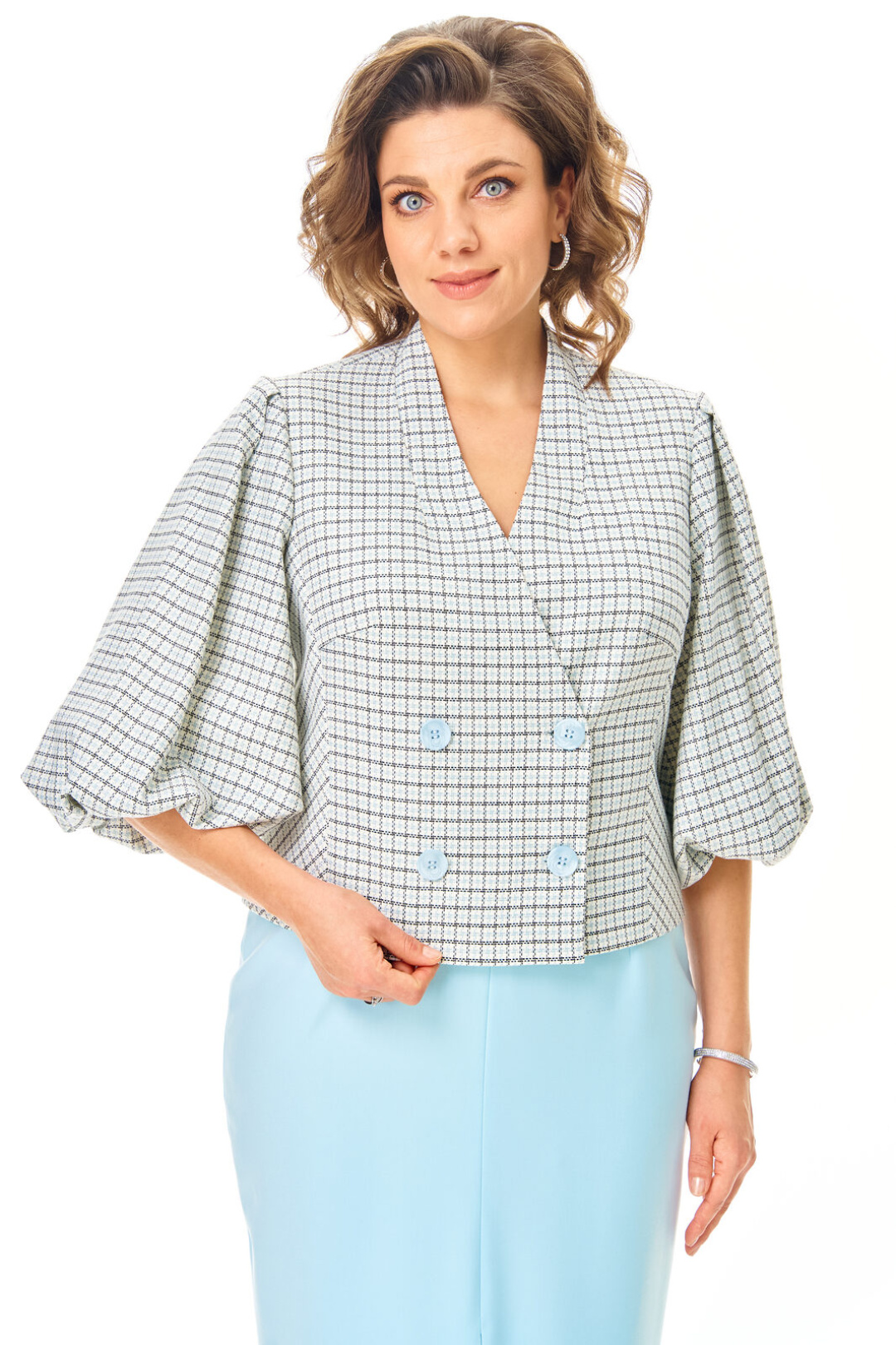 Костюм Vi oro 1248 голубой + однотон