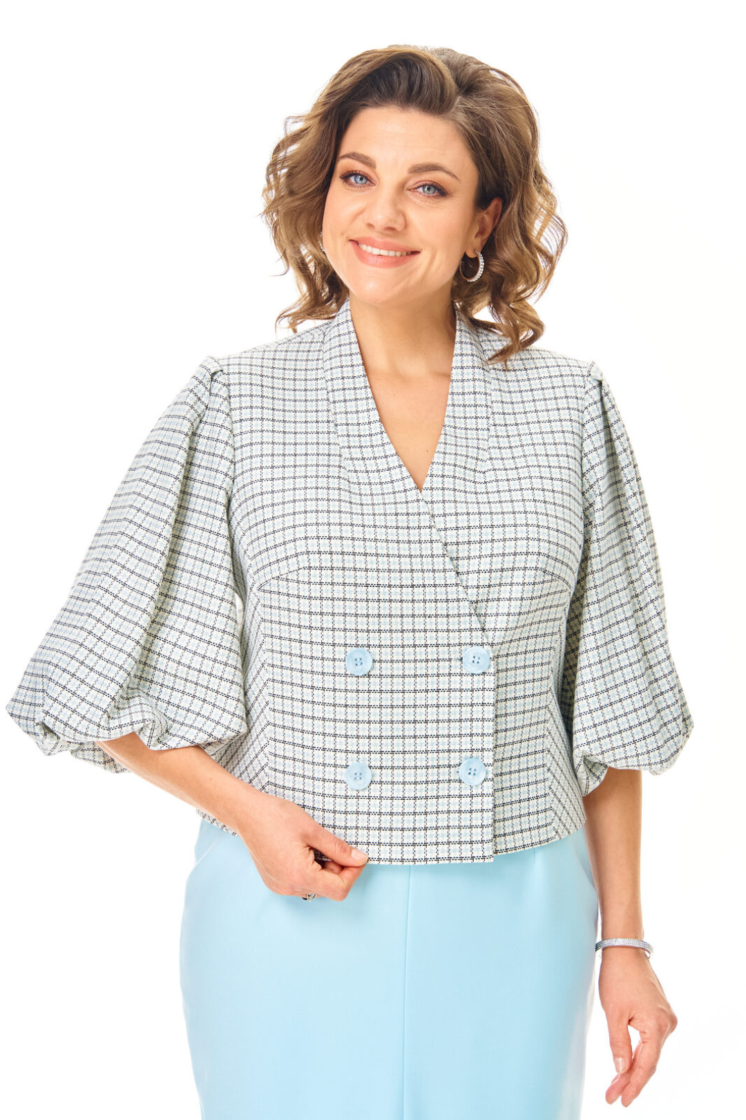 Костюм Vi oro 1248 голубой + однотон