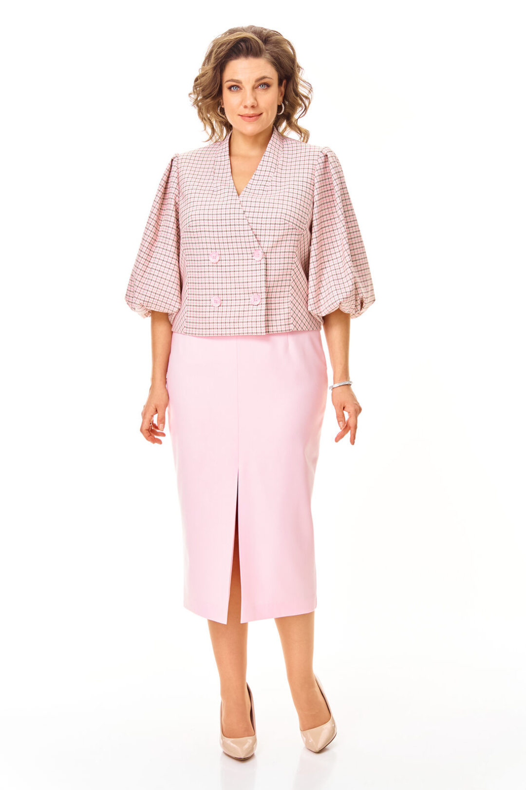 Костюм Vi oro 1248 розовый + однотон - фото 4