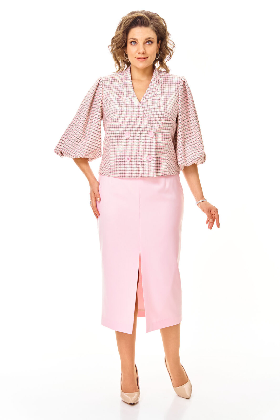 Костюм Vi oro 1248 розовый + однотон - фото 6