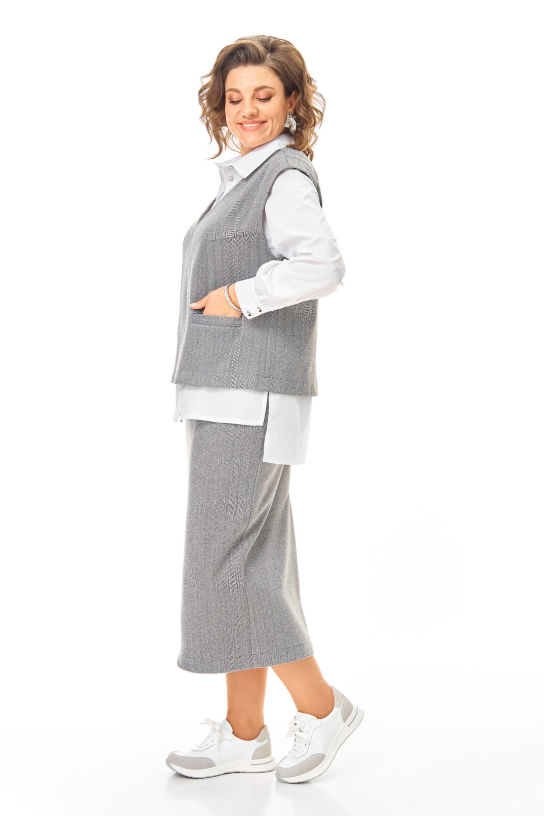 Костюм Vi oro 1249 серый - фото 5