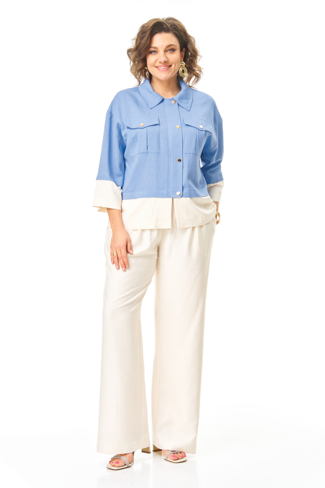 Костюм Vi oro 1251 голубой - фото 1