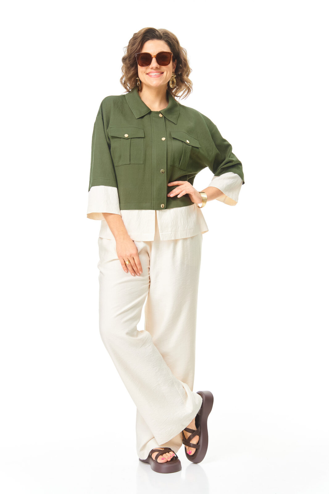 Костюм Vi oro 1251 оливка - фото 1