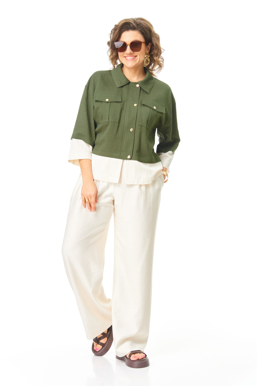 Костюм Vi oro 1251 оливка - фото 2