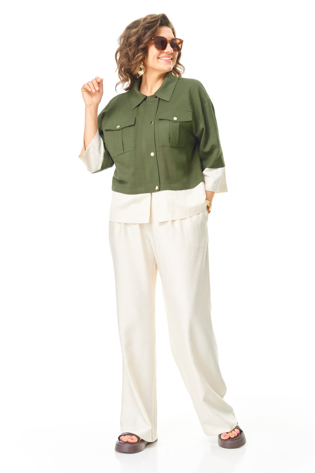 Костюм Vi oro 1251 оливка - фото 4