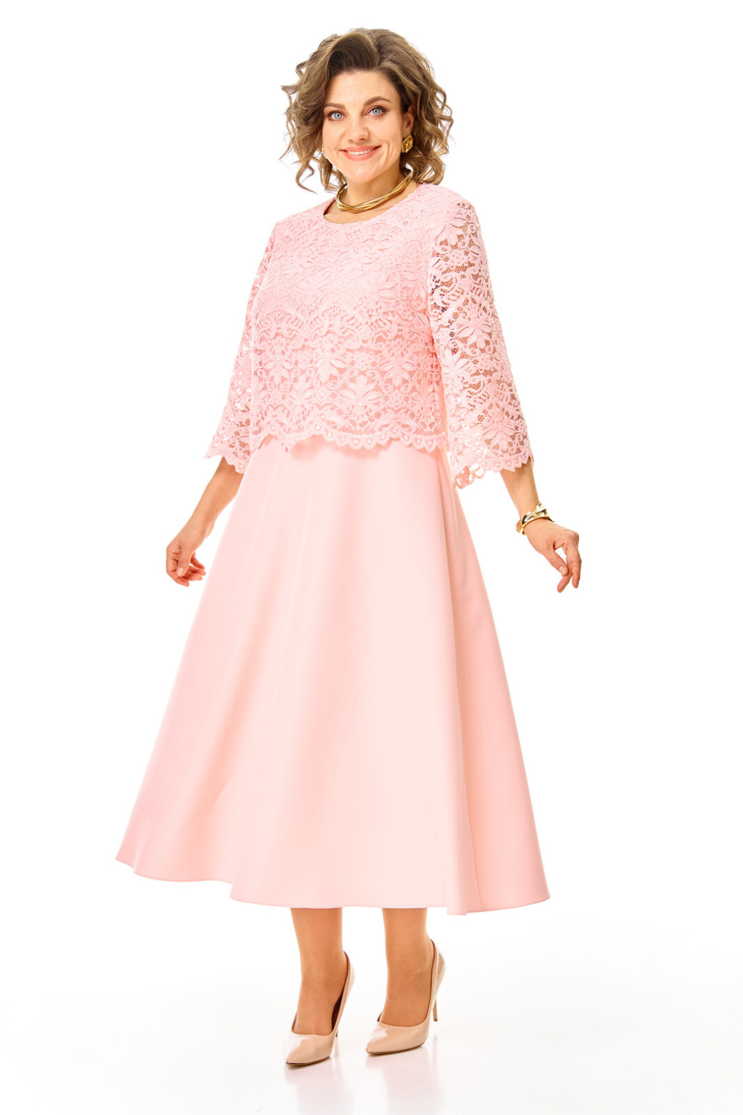 Платье Vi oro 1253 пудра - фото 1