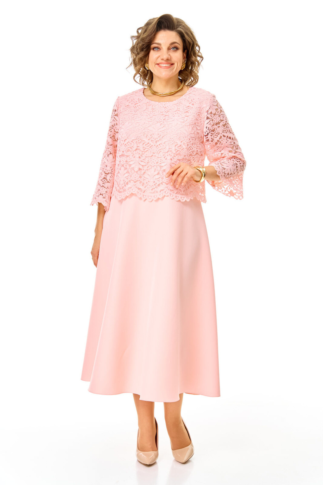 Платье Vi oro 1253 пудра - фото 6