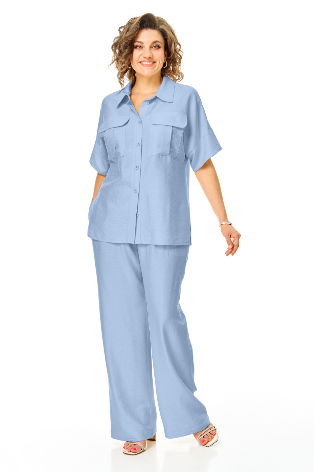 Костюм Vi oro 1257 голубой - фото 2