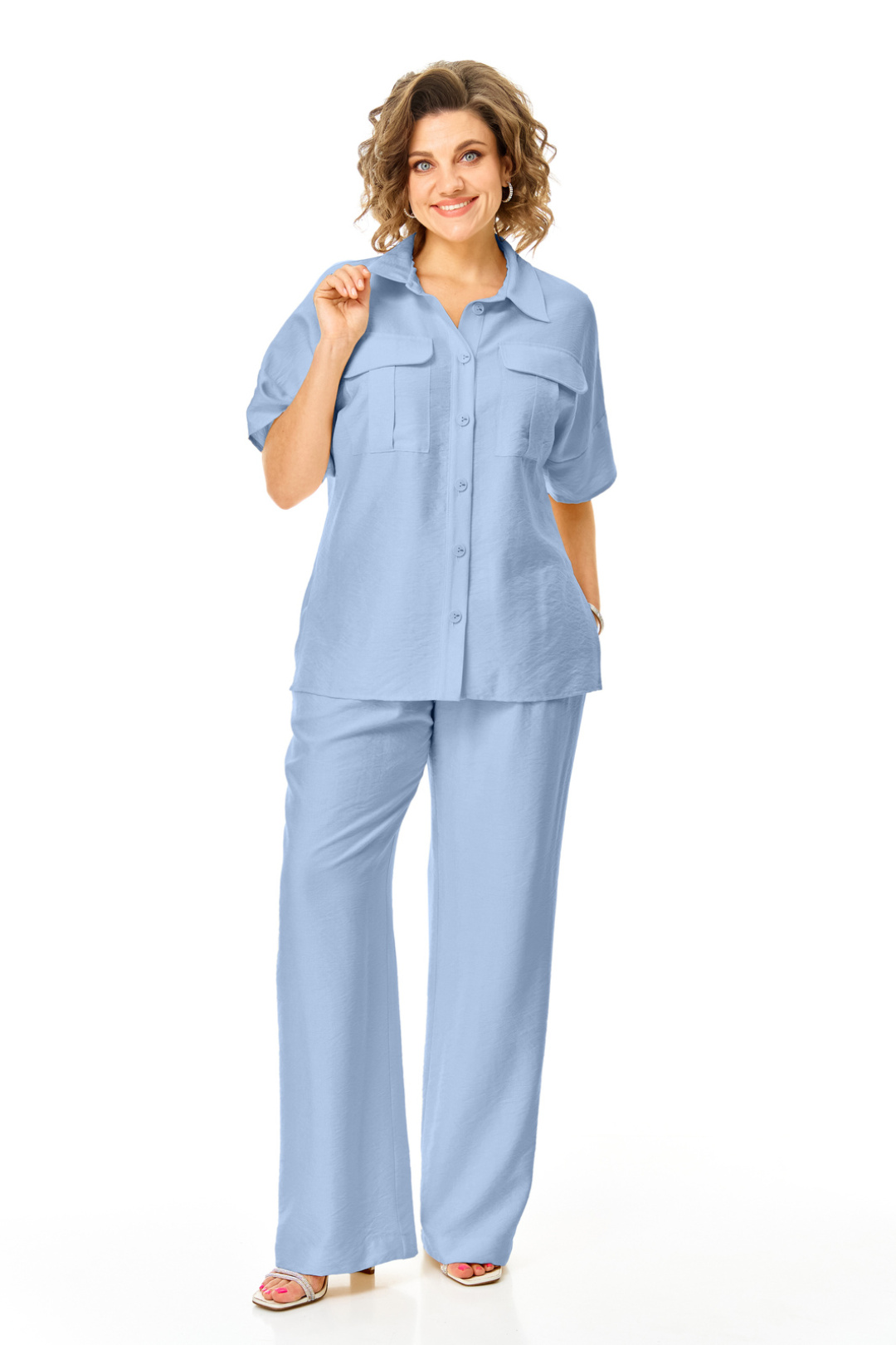 Костюм Vi oro 1257 голубой - фото 4