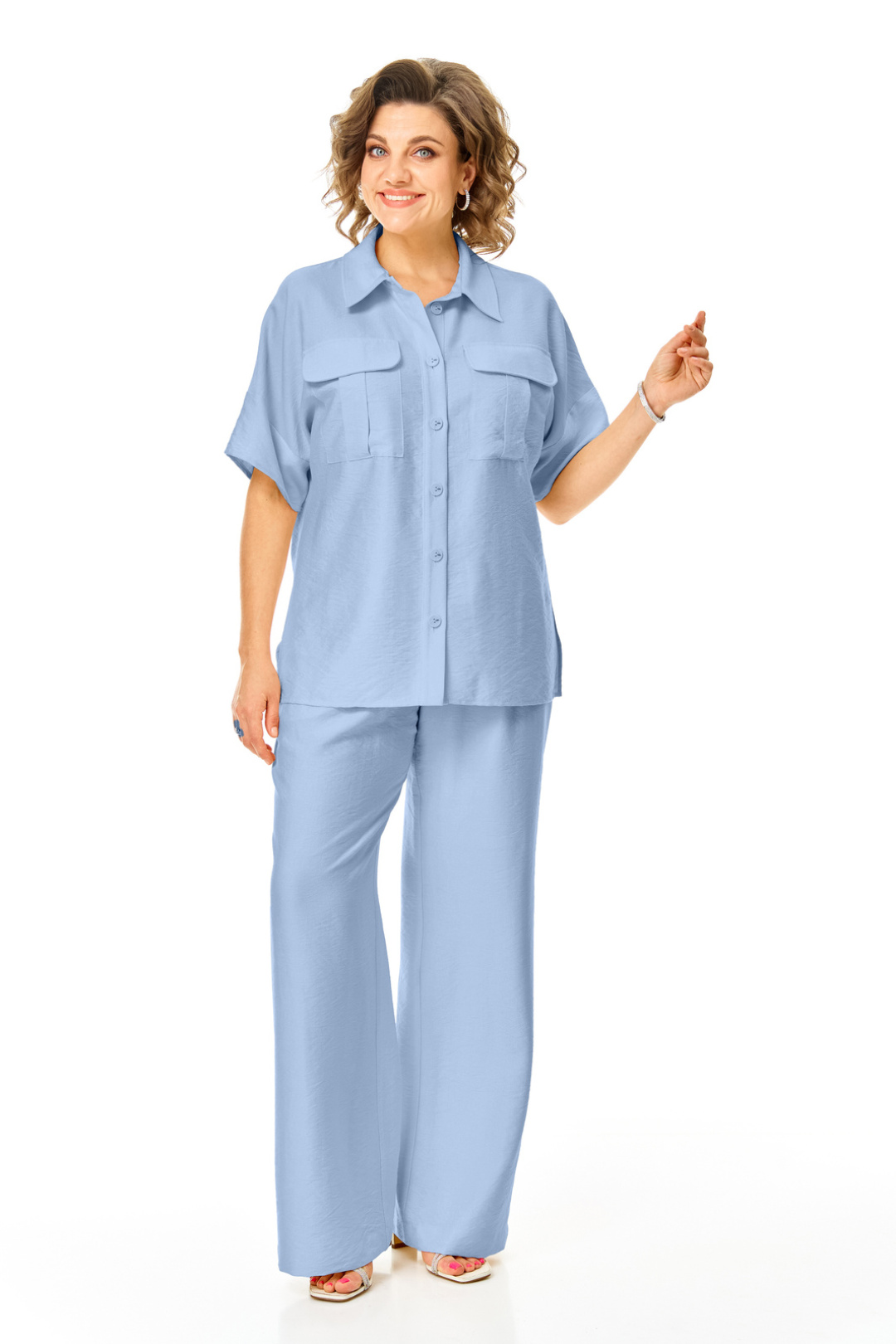 Костюм Vi oro 1257 голубой - фото 6