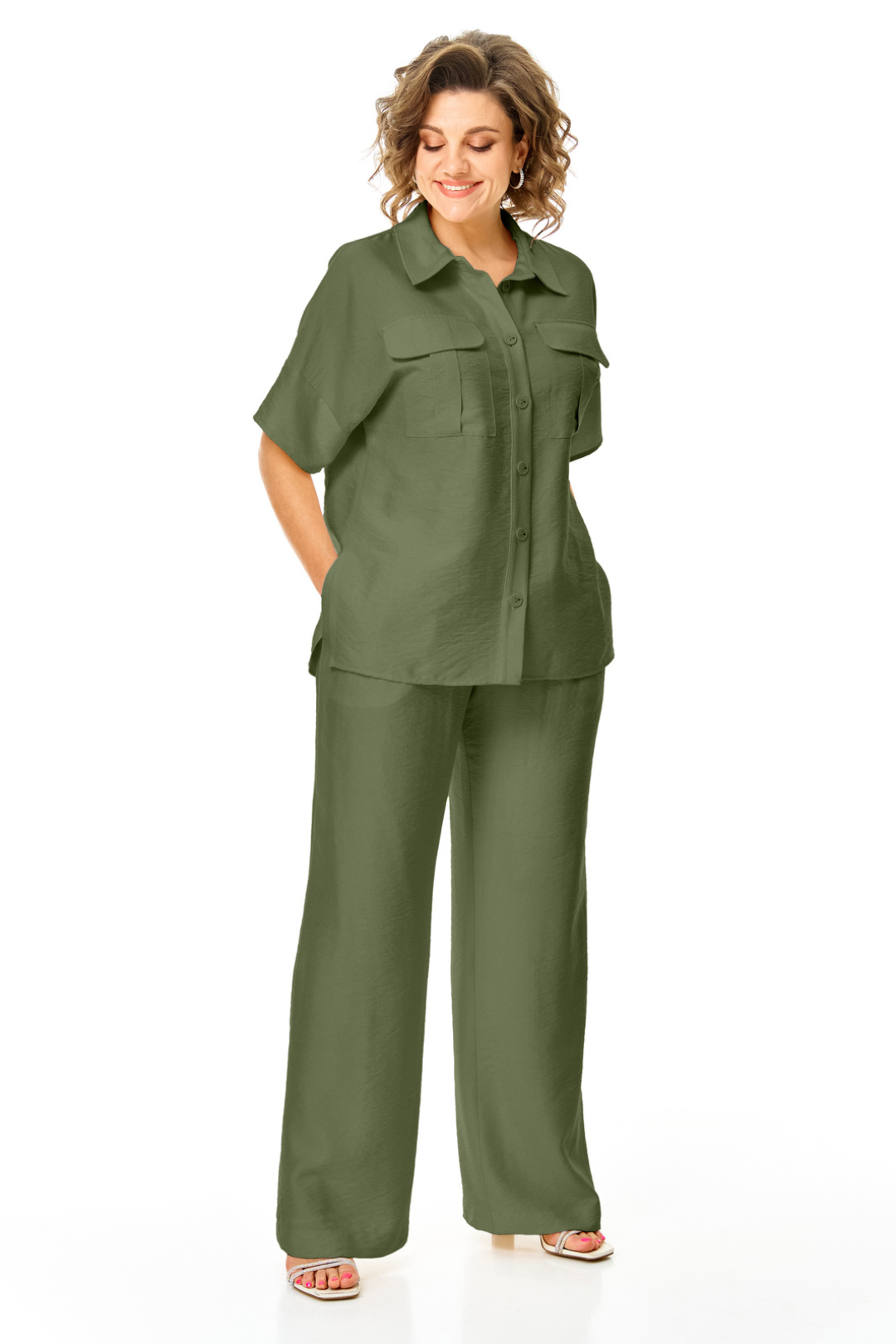 Костюм Vi oro 1257 оливка - фото 5